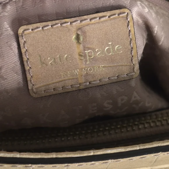 Kate Spade Romy Perri Lane Croco Rosy Beige Bag - Picture 9 of 14